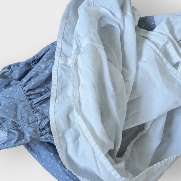 Gymboree 18-24 Months Toddler Girl Blue Polka Dot Dress with Bow and Lining - Picture 4 of 5